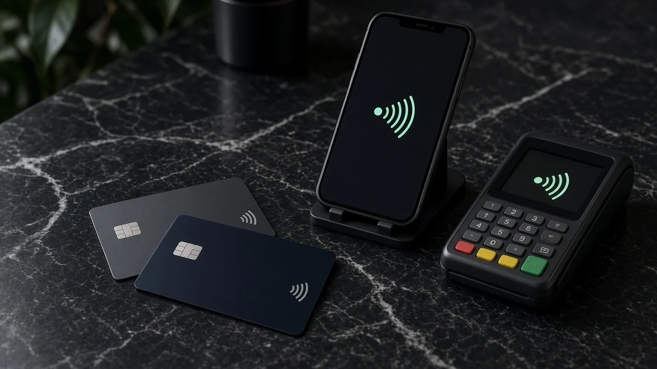 Cards and banking. Visa, Apple Pay and Google Pay via Swapped
