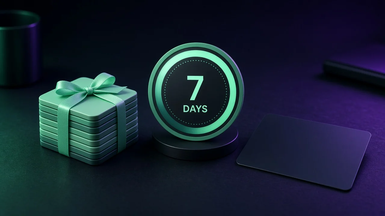 First-week boost. Temporary 15% Instant Reward rate